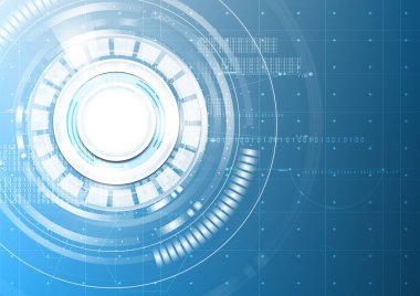 Teknolojik dijital soyut modern hud arayüz şablon arka plan vektör tasarımı