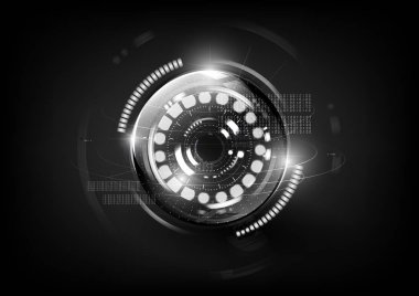 Teknolojik küresel iletişim arabirimi modern küre arka plan vektör tasarımı