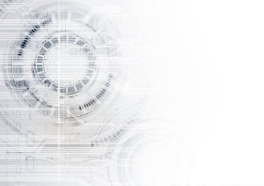 Teknolojik iletişim dijital daire modern arayüzü arka plan vektör tasarımı