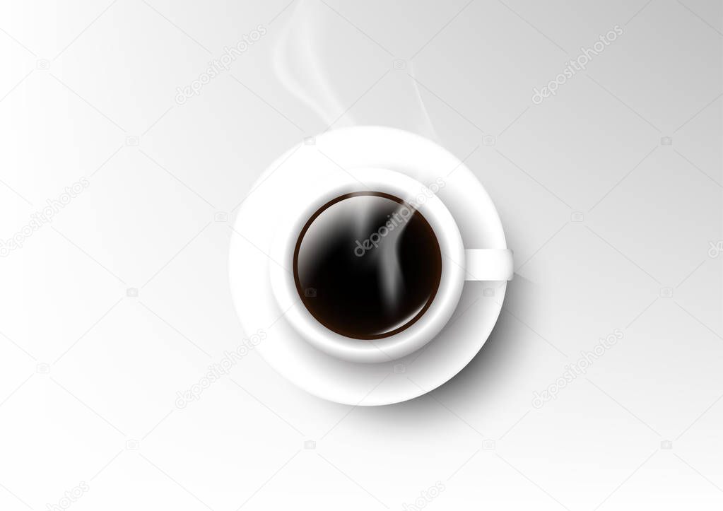 Vector isolated cup of coffee collection design, americano