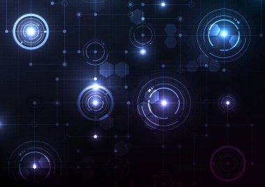 Teknolojik akıllı devre sistemi arka plan vektör tasarımı