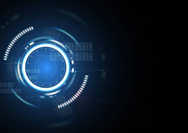 Teknolojik arayüz sistemi arka plan vektör tasarımı