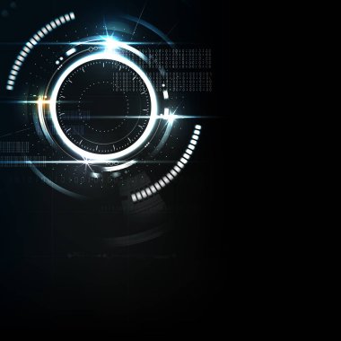 Teknolojik modern arayüzü arka plan vektör tasarımı