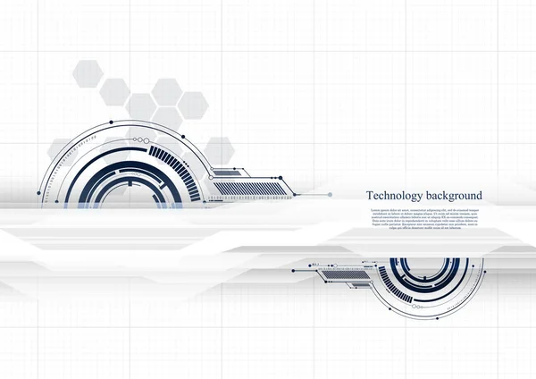 Futuro Tecnologico Interfaccia Intelligente Astratto Sfondo Modello Vettoriale Design — Vettoriale Stock