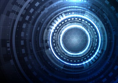 Teknolojik arabirimi gelecekteki sistem hud platform arka plan vektör tasarımı