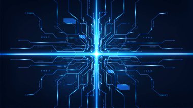 Dijital teknoloji işletim sistemi devre arka plan şablonu vektör tasarlamak