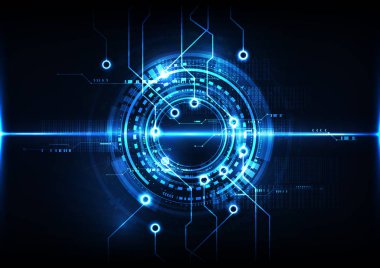 Soyut Dijital teknoloji operasyonel sistem cyber arkaplan vektör tasarımları