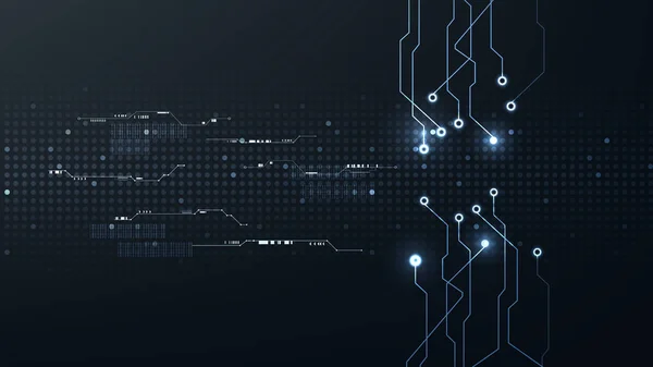 Abstraktní Digitální Technologie Futuristické Cyber Internetová Připojení Pozadí Vektor Design — Stockový vektor