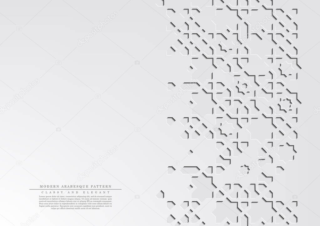 Modern Arabesque Hexagonal White Pattern Arabic Background Template Vector Design Premium Vector In Adobe Illustrator Ai Ai Format Encapsulated Postscript Eps Eps Format