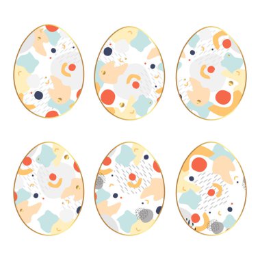Soyut Paskalya yumurtaları noktalı kümesi
