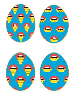 Pop art soyut kümesi Paskalya yumurtaları 