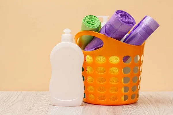 Botellas Plástico Líquido Lavavajillas Limpiador Vidrio Baldosas Detergente Para Hornos — Foto de Stock