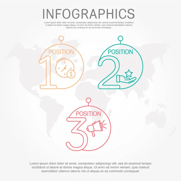 Modern Basit Vektör Çizim Infographic Şablon Öğeleri Sektörler Yüzdeleri Ile — Stok Vektör