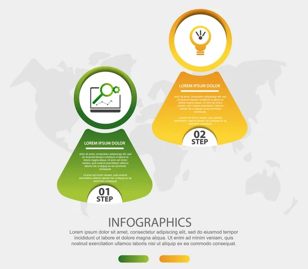 아이콘과 그림의 요소가 인포그래픽 템플릿입니다 비즈니스 프리젠 테이션 디자인 프로그램 — 스톡 벡터