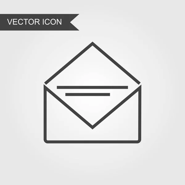 Umschlagzeilensymbol öffnen. Linearer Vektor-Mail-Stil für Webseite, Marketing, mobile App, Gestaltungselement, Logo auf isoliertem Hintergrund — Stockvektor