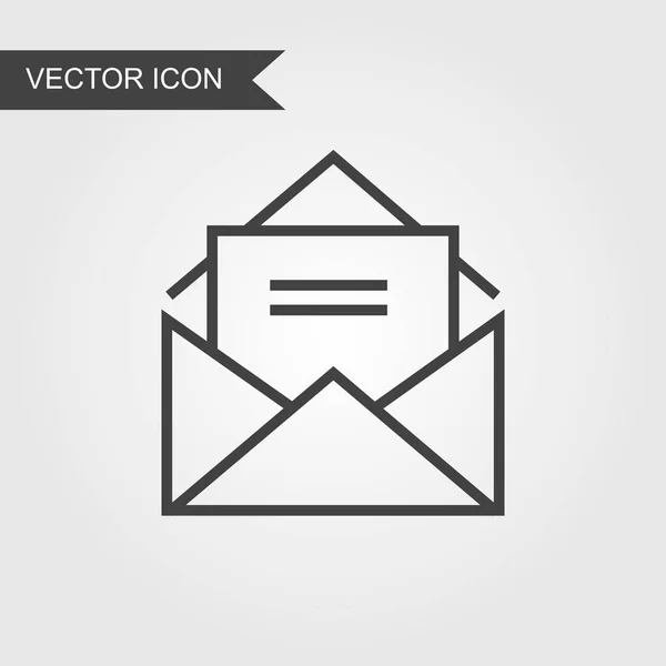 Otevřít obálku s ikonou dopisu uvnitř čáry. Lineární styl vektorové pošty pro stránku webu, marketing, mobilní aplikace, návrhový prvek, logo na izolovaném pozadí — Stockový vektor