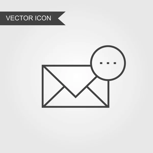 Icono de línea de sobre. Estilo lineal del correo del vector para la página del Web site, comercialización, aplicación móvil, elemento de diseño, logotipo en fondo aislado — Vector de stock