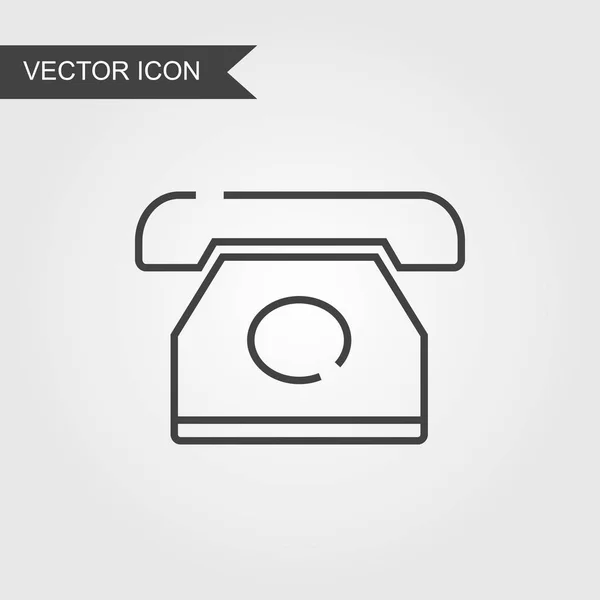 Alte alte Telefon-Ikone zu Hause. Linearer Vektor-Mail-Stil für Webseite, Marketing, mobile App, Gestaltungselement, Logo auf isoliertem Hintergrund — Stockvektor