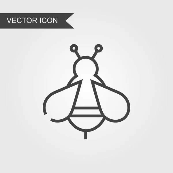 Icono de línea de abeja. Estilo lineal del correo del vector para la página del Web site, comercialización, aplicación móvil, elemento de diseño, logotipo en fondo aislado — Vector de stock