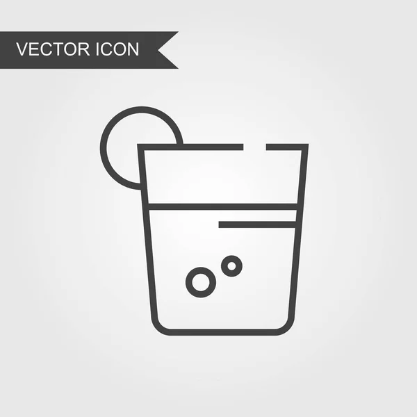 Cocktailglaszeilen-Symbol. Linearer Vektor-Mail-Stil für Webseite, Marketing, mobile App, Gestaltungselement, Logo auf isoliertem Hintergrund — Stockvektor