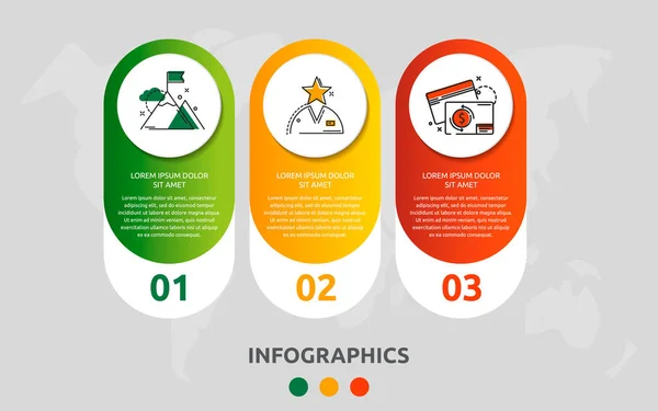 Kağıt Etiketi Diyagram Grafik Sunu Için Vektör Modern Infografik Düz — Stok Vektör