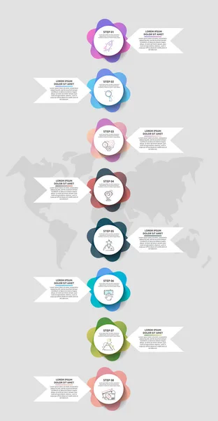 Infografica Con Cerchi Frecce Modello Vettoriale Moderno Può Essere Utilizzato — Vettoriale Stock