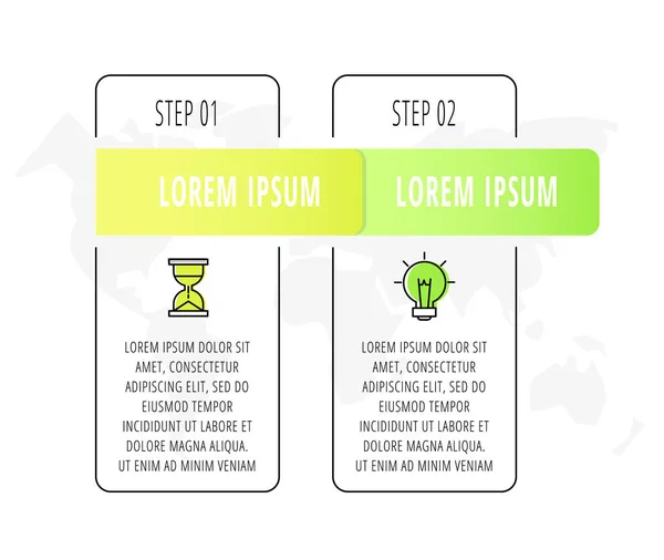 Diseño Infografía Vectorial Con Rectángulos Con Etiquetas Plantilla Plana Utilizada — Vector de stock