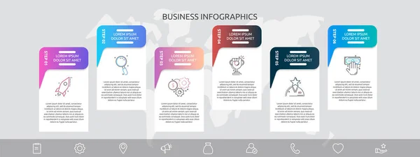 Инфографические Диаграммы Шагами Метками Векторный Шаблон Используемый Диаграммы Бизнеса Веб — стоковый вектор