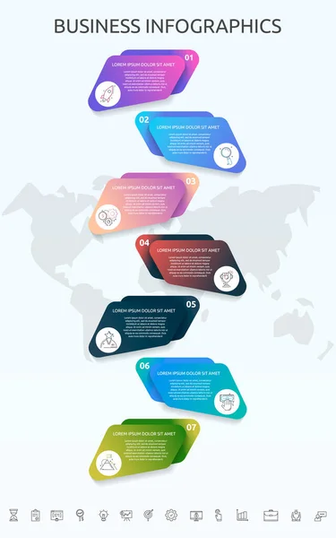 Vektorová Infografika Kroky Popisky Lze Použít Pro Diagram Business Web — Stockový vektor