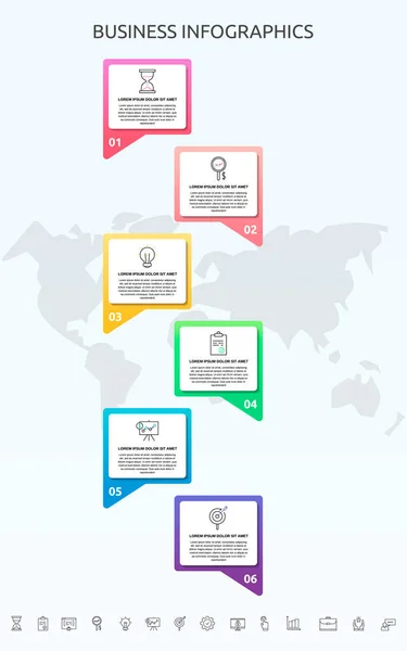 Infografiken Mit Schritten Beschriftungen Vektorvorlage Für Diagramm Geschäft Web Banner — Stockvektor