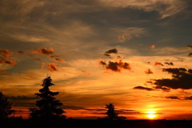 Kırsal Da Yaz Gün Batımı
