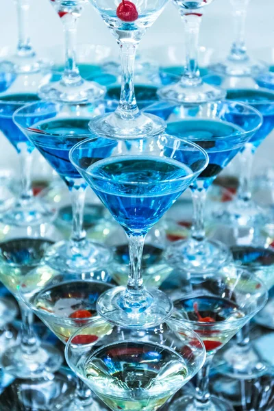 Stack Fulla Glas Med Cocktails — Stockfoto