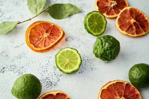 Dry Lime Orange Slices — ストック写真