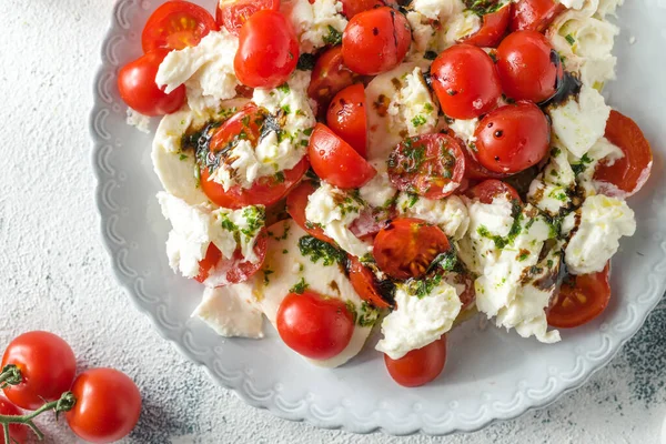 Salată Roșii Mozzarella — Fotografie, imagine de stoc