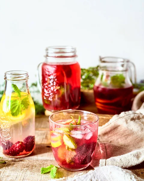 Berry Limonade Met Munt — Stockfoto