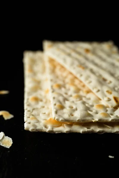 Tradiční Židovský Matný Chléb Černém Pozadí — Stock fotografie