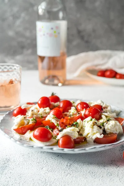 Salată Roșii Mozzarella — Fotografie, imagine de stoc