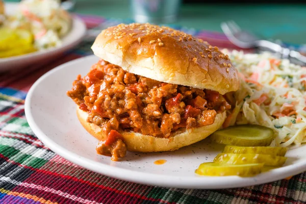 Hambúrguer Caseiro Com Carne Legumes — Fotografia de Stock