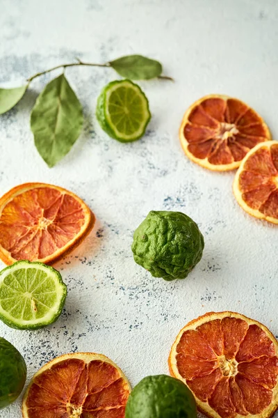 Dry Lime Orange Slices — ストック写真