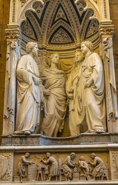 Quatro Mártires Museu Chiesa Igreja Orsanmichele Florença Itália Estátua Nanni — Fotografia de Stock