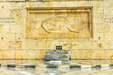 Bilinmeyen asker Syntagma Meydanı Parlamentosu Atina Yunanistan önünde Türbesi. 