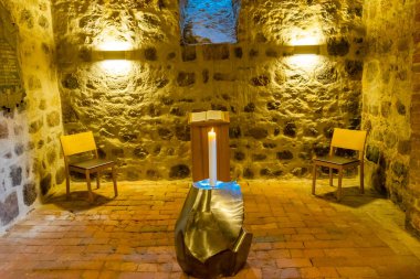 Wittenberg, Almanya - 18 Mart 2018chapel mum İncil Saint Mary'nin şehir Kilisesi Stadtkirche Lutherstadt Wittenberg Almanya. Martin Luther'ın Kilisesi. 1900'lerin restore 1187 yılında kurulan.