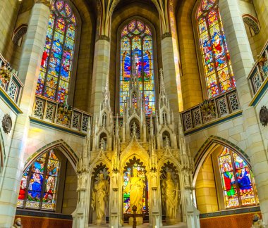 Wittenberg, Almanya - 18 Mart 2018 sunak tüm azizler Castle Castle kilise Schlosskirche Lutherstadt Wittenberg Almanya. Nerede Luther 95 Tez 1517 yayınlanmıştır Protestan başlangıç. 