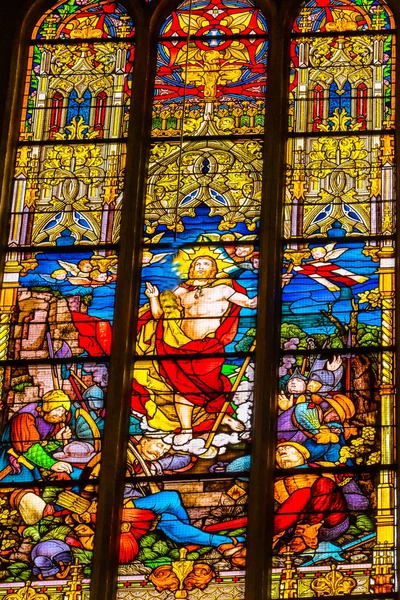 Wittenberg Duitsland Verrezen Maart 2018 Jezus Christus Resurretion Gekleurd Glas — Stockfoto