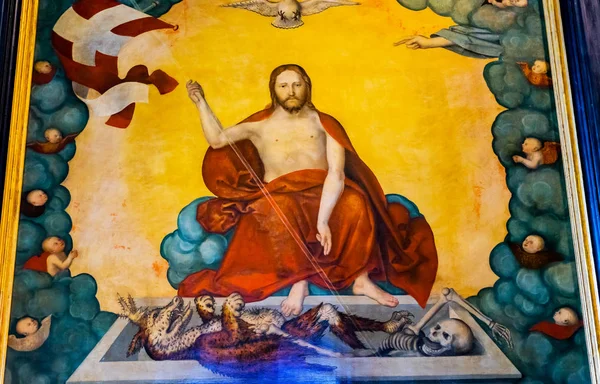 Wittenberg Saksa Maaliskuuta 2018 Cranach Christ Hell Altarpiece Painting Saint — kuvapankkivalokuva