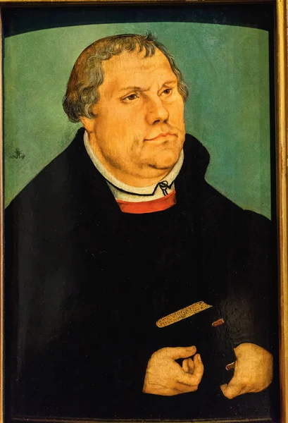 Wittenberg Deutschland März 2018 Old Martin Luther Portraitgemälde Cranach Holunder — Stockfoto