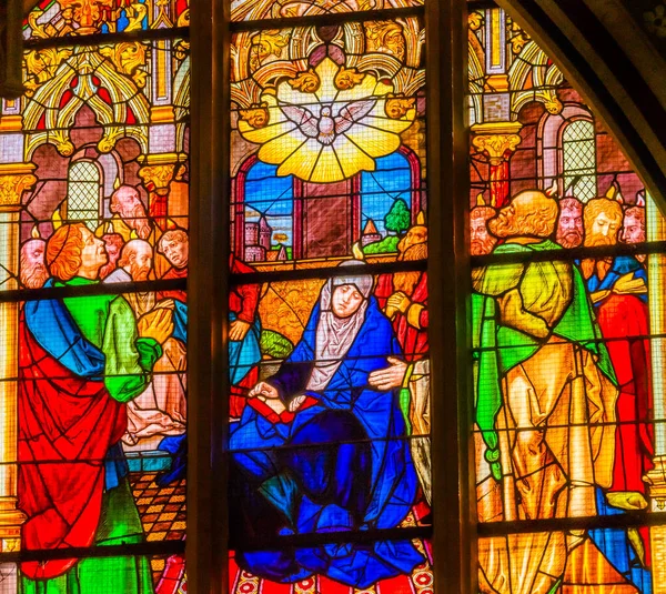 Wittenberg Duitsland Maart 2018 Mary Holy Spirit Wijzen Gekleurd Glas — Stockfoto