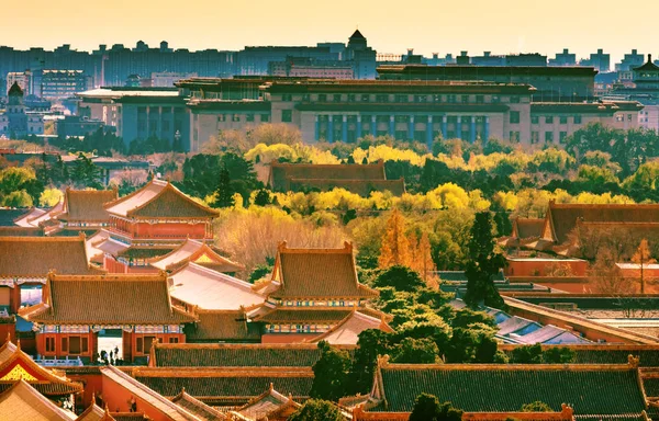 Великий Зал Людей Китаю Пекіна Заборонене Місто Великий Зал Людей — стокове фото