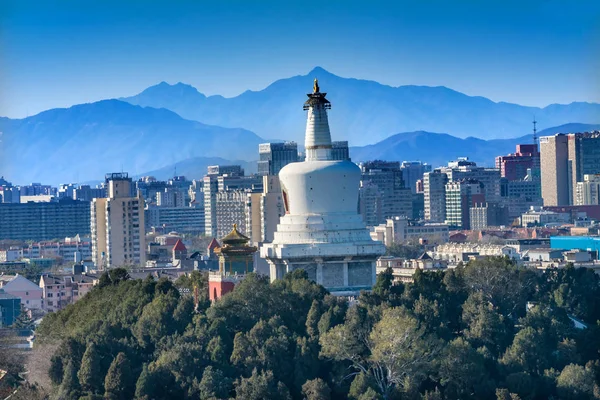 Beihai Stúpa Park Hor Prospect Hill Jingshan Park Peking Čína — Stock fotografie