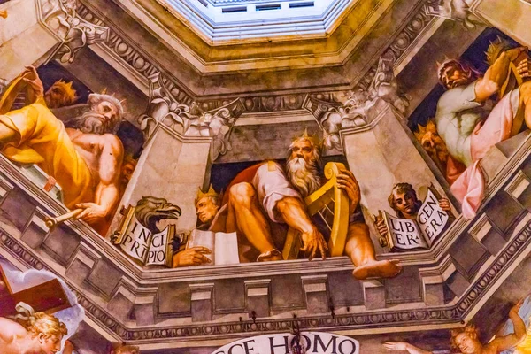 Florence Italy September 2017 Saints Looking Giorgio Vasari Fresco Jesus — Stock Photo, Image